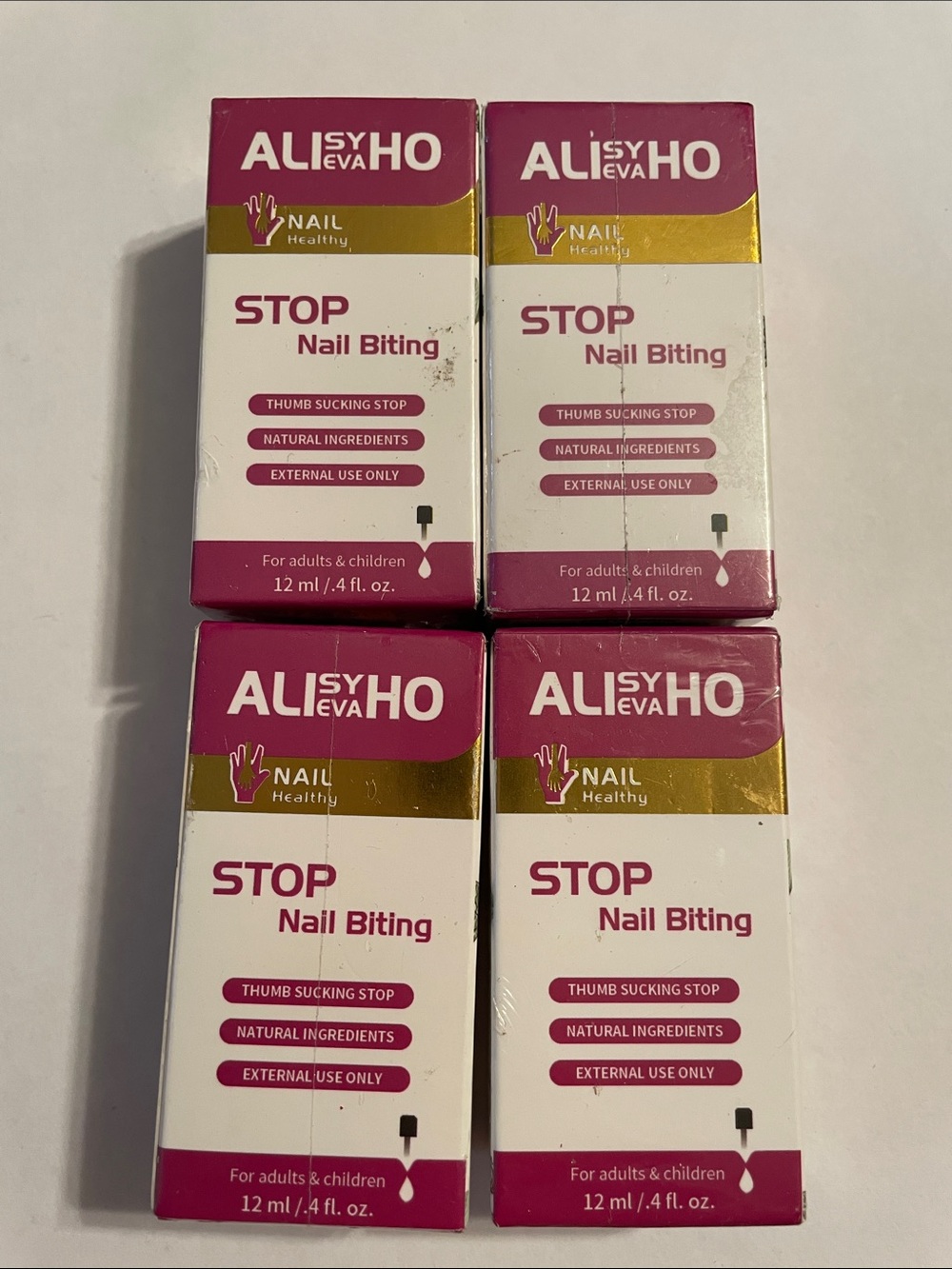 ALISY EVAHO STOP Nail Biting Treatment  Natural Ingredients 4pk